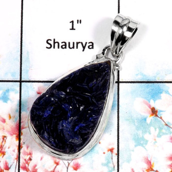 Azurite Druzy-F DZP960-Amazing Azurite Druzy Wholesale Pendant 925 Sterling Silver