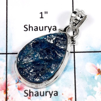 Apatite Druzy-A ISP523-Beautiful Apatite Druzy Plain Silver Pendant 925 Sterling Silver