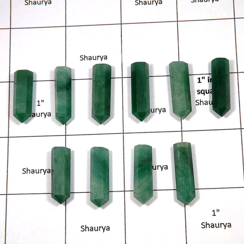 Green Aventurine - J - MPG999 - Natural Green Aventurine 10 Pcs Wholesale Lots Metaphysical Pointed Gemstone
