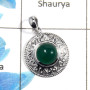 Green Onyx Cab F - NSP972 - Natural Green Onyx Cab Gemstone Solid 925 Sterling Silver Designer Pendant