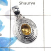 Citrine Cut I - NSP980 - 925 Sterling Silver Natural Yellow Citrine Oval Cut Gemstone Designer Pendant