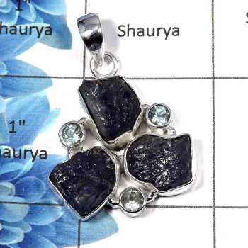 Tanzanite & Blue Topaz - SALE989 - Tanzanite & Blue Topaz - SALE989 - 925 Sterling Silver Natural Tanzanite & Blue Topaz Gemston