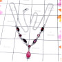 Garnet A - SDN998-Cut and Cab Gemstone Exclusive Silver Necklace