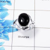 Black Onyx Gemstone Designer Ring SDR443-B- 925 Sterling Silver With Black Onyx Gemstone Wholesale Rings