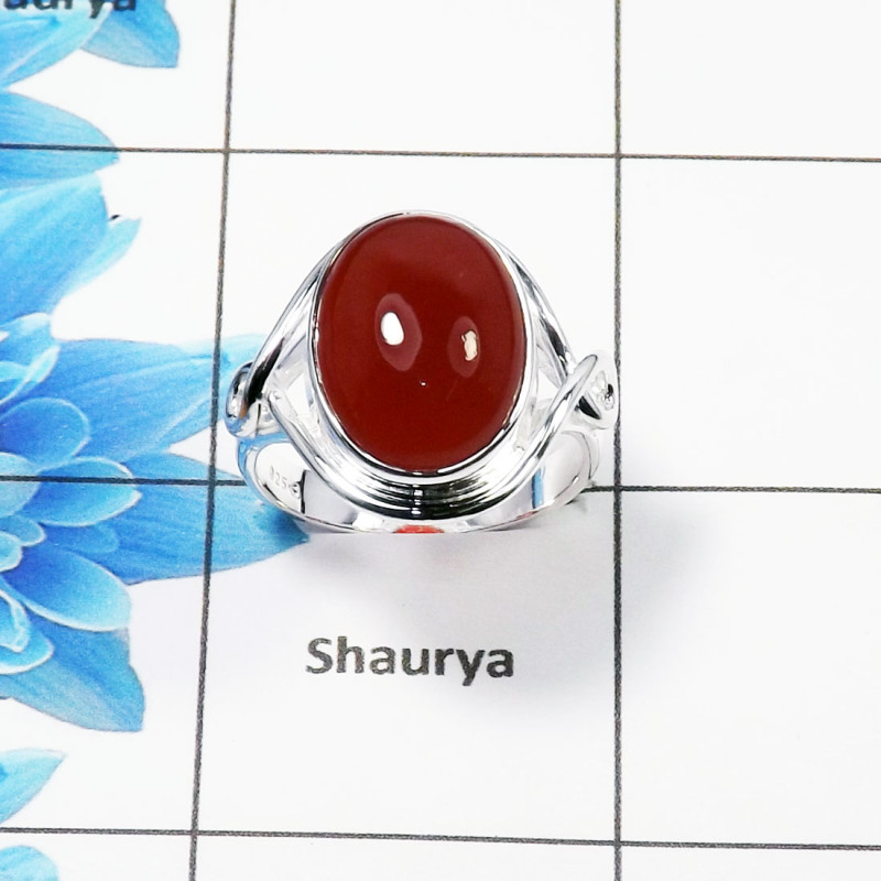 Carnelian Gemstone Designer Ring SDR443-C- 925 Sterling Silver With Carnelian Gemstone Wholesale Rings