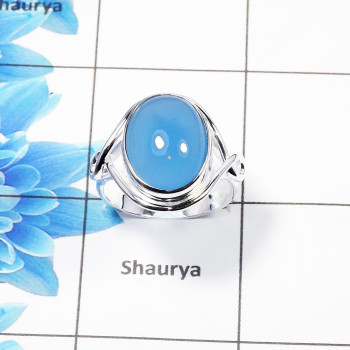 Chalcedony Gemstone Designer Ring SDR443-D- 925 Sterling Silver With Chalcedony Gemstone Wholesale Rings