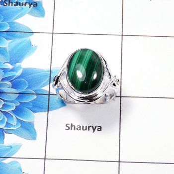 Malachite Gemstone Designer Ring SDR443-F- 925 Sterling Silver With Malachite Gemstone Wholesale Rings