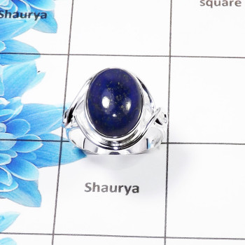 Lapis Lazuli Gemstone Designer Ring SDR443-G- 925 Sterling Silver With Lapis Lazuli Gemstone Wholesale Rings