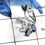Mystic Quartz-B SDR507-Natural Faceted Cut Gemstone Wedding Ring 925 Sterling Silver