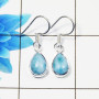 Larimar Gemstone Earring SI2ER109-O 925 Sterling Silver Larimar Gemstone Teardrop Earrings