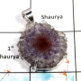 Amethyst Stalactite - A SPS878 - Natural Amethyst Stalactite Stone 925 Sterling Silver Prong Setting Pendant
