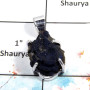 Azuirte Rough - H SPS879 - Indian Company Made Azurite Rough Stone 925 Silver Prong Setting Pendant