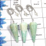 3 pcs Amazonite - J SPU997 - Pretty Look Natural Blue Amazonite Gemstone Brass Silver Plated 3 Pcs Pendulum Lots