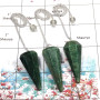 3 Pcs Green Aventurine - B SPU998 - Newly Handmade Brass Silver Plated 3 Pcs Pendulum Lots
