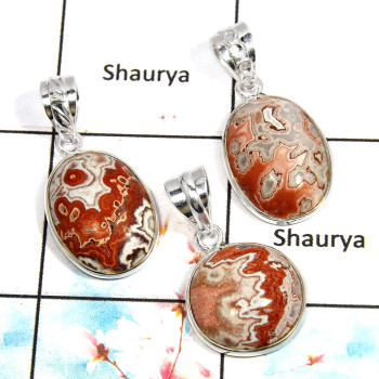 Rosetta - I WSP995 - 925 Sterling Silver Bezel Set 3Pcs Combo Value Pack Pendant Lot