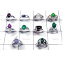 10 Pcs. Multi Cab Gemstone B - SVP982-Sterling Silver Semiprecious Gemstone Wholesale Ring