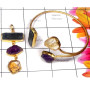Rough Stones D - RGP991-Gold plated silver Rough gems Jewelry Set
