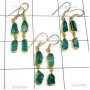 3 pair lot Apatite A - RGE985-Apatite 3 Pair lot 925 Sterling Silver Gold Plated Earrin