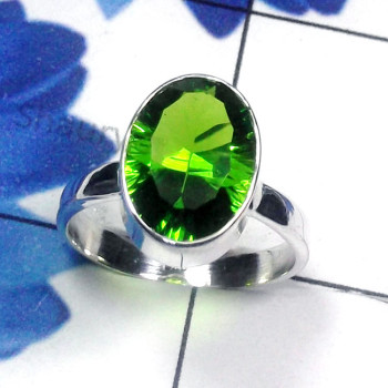 Green Hydro K - CMJ971-Designer Cabochon silver Rings