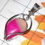 16 gram Pinklace Agate F - XCP988- Chunky Closeout Pendants with 925 Sterling silver wholes