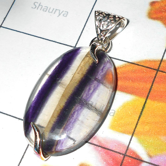 11 gram Fluorite D - XCP981- Sterling silver closeout Pendants wholesale collection