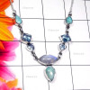 Larimar, Rainbow, Blue Topaz, F - SDN970-Larimar, Flat Druzy, Blue Topaz, Rainbow 925 Silver Desig