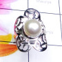 Pearl B - SFR970-Cut n Cab Gemstone 925 Exclusive Silver Designer Ring
