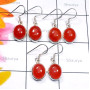 3 Pair Carnelian Cab B - SVP910-Cab Carnelian Made in 925 Silver 3 Pair Earring Wholesale