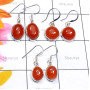 3 Pair Carnelian Cab C - SVP910-Cab Carnelian Made in 925 Silver 3 Pair Earring Wholesale