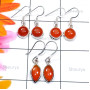 3 Pair Carnelian Cab E - SVP910-Cab Carnelian Made in 925 Silver 3 Pair Earring Wholesale