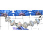 Rainbow Moonstone C - SPB947-Cab Rainbow Moonstone 925 Sterling Silver Trendy Bracelet