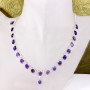 18 inch Amethyst cab  C - SCN999-Superior 925 Silver 18 inch Semiprecious Gemstone Handmad