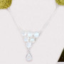18 inch Rainbow Moonstone B - SCN997-Semiprecious Cab Gemstone 925 Silver Manufacturer 18 inch
