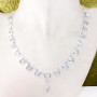 18 inch Rainbow F - SCN995-Beautiful Bezel Setting 925 Silver with Semiprecious Gems