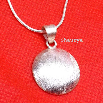 Matte Finish Silver Pendant O - SD758-Matte Finish 925 Sterling Silver Elegant Pendant