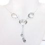 18 inch Crystal E - SCN991-18 inch Fancy Chain Necklace 925 Sterling Silver with Gen
