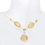 19 inch Citrine O - SCN990-Semiprecious Cut Gemstone 925 Silver Manufacturer 19 inch