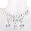 18 inch Crystal D - SCN987-Genuine Cut Gemstone 18 inch 925 Silver Bezel Setting Cha
