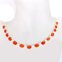 18 inch Carnelian Cab D - SCN984-Genuine Cut n Cab Gemstone 18 inch 925 Silver Bezel Setti