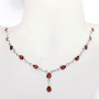 18 inch Garnet Cut A - SDN966-Superior 925 Silver with Semiprecious Cut n Cab Gemstone