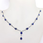 18 inch Lapis Cab C - SDN966-Superior 925 Silver with Semiprecious Cut n Cab Gemstone