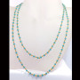 36 inch Chalcedony Hydro B - BDN970-36 inch Brass Gold Plated Vermeil Lab Created Hydro Beads