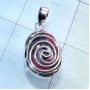 Rhodonite A - SSP998-New Year Collection Semiprecious Cab Gemstone with Sterli