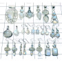 16 Pcs Rainbow moonstone Lot O - WSL998- Blue fire Rainbow moonstone gems with 925 Sterling silve