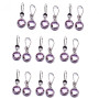 10 Pairs Amethyst cut B - WSL995- Vintage Designer Bezel Earrings wholesale combo lots