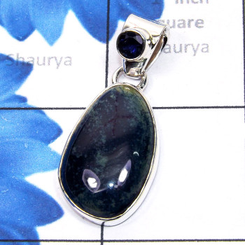 Vivianite C - SSP961-Green Swiss Opal, Pyrite Dendritic, Cacoxenite, Larimar,