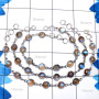 3 Pcs Blue Fire Labradorite B - SBB922-Green, Yellow n Blue Fire Cab Labradorite Made in 925 Sil
