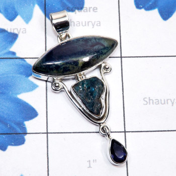 Vivianite C - SSP955-Semiprecious Gemstone 925 Silver Manufacturer Handmade Fa