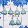 3 Pair Blue Aragonite O - SBA992-3 Pair Blue Aragonite Made in 925 Sterling Silver Wholesa