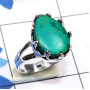 Tibet Turquoise A - SDR781-Genuine Cut n Cab Gemstone Made in 925 Silver Handmade Wh